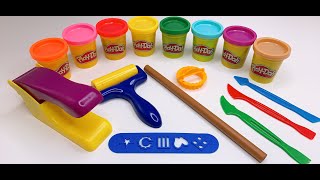 How to Make PLAY-DOH Rainbow Swirl Ice Cream Cone Learn Colours With Play-Doh Tutorial Video asmr