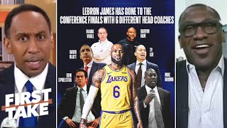 FIRST TAKE | LeBron is grim reaper of coaches! - Stephen A. tells Shannon on Lak