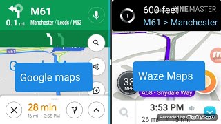 Waze maps and Google maps quick comparison.
