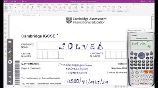 0580/41/M/J/24 --- CAMBRIDGE IGCSE EXTENDED MATHEMATICS  MAY_JUNE 2024 Paper 41