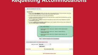 Student - Requesting Accommodations Tutorial