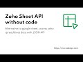 Zoho Sheet without code