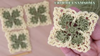 كروشيه وحدة مربعة صغيرة لعمل بلوزات صيفية / فساتين كروشي/ مفارش الى غير ذالك/ crochet square pattern