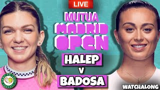 HALEP vs BADOSA | WTA Mutua Madrid Open 2022 | LIVE Tennis GTL Watchalong Stream