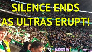 ULTRAS ERUPT! as GREEN BRIGADE silence ENDS! | Celtic 0-0 Livingston