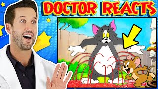ER Doctor REACTS to Tom & Jerry's Most PAINFUL Injuries Ever