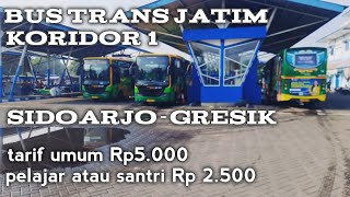 naik bus trans jatim keliling kota sidoarjo