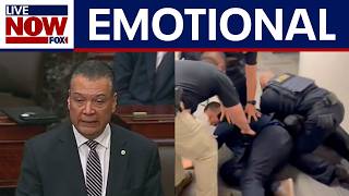 WATCH: CA Sen. Alex Padilla speaks on forceful removal from Kristi Noem news conference
