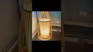 Bamboo woven floor lamp, I think, it's really beautiful! I must have it!  #rattan #lamp #bamboo
