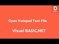 Open Notepad Text File using VB.NET Console Application