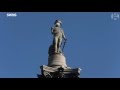 Greenpeace protesters climb Nelson's Column