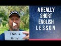 Meaning of THIS IS LAME! - A Really Short English Lesson with Subtitles