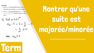 Comment montrer qu'une suite est majorée ou minorée ?