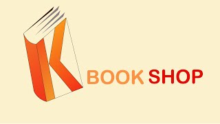 How To Create Book Logo In Adobe Illustrator | #K letter # Book logo #ariankhalifa