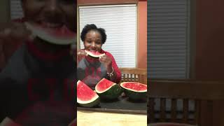 Tasting black diamond watermelon