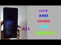 How to app hide and unhide in samsung a31