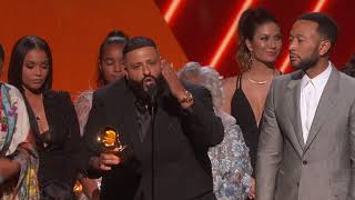 Dj Khaled Nipsey Hussle And John Legend Win Best Rapsung Performance  2020 Grammys Acceptance Speech