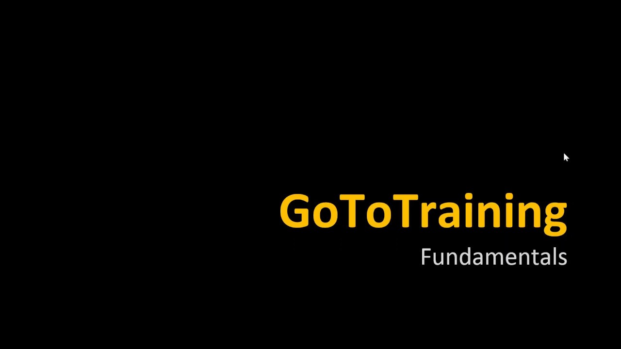 How To Use Gototraining Youtube
