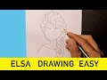 ELSA VERY EASY DRAWING STEP BY STEP