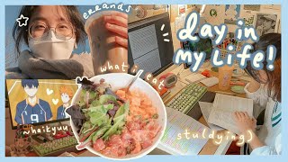 a day in my life🍵📚studying 4 midterms, what i eat, + working on art projects🎨