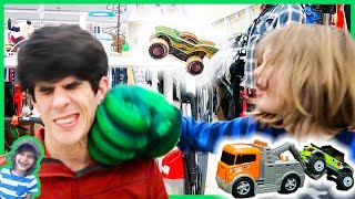 Lego Monster Trucks, Tow Trucks and Punching Axel's Daddy at Thrift Store