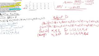 Linear Programming: Capital Budgeting Example