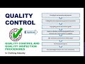 QUALITY CONTROL IN APPAREL INDUSTRY