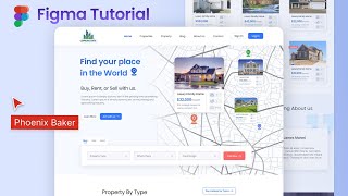 Real Estate Landing Page UI Design Tutorial | Web Designing in Figma