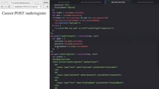 Server Side JavaScript - Multi user 2 : register