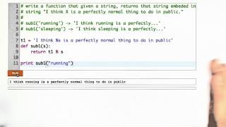 String Substitution Solution - Web Development