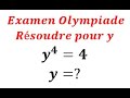 Beaux problèmes mathématiques | Résoudre pour y | y^4=4 | Belle équation exponentielle