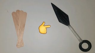 Make a kunai from popsicle