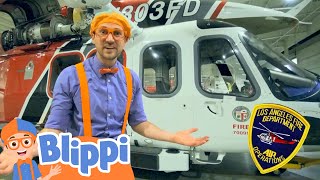Blippi Learns And Explores A Firefighting Helicopter | Educational Videos For Kids