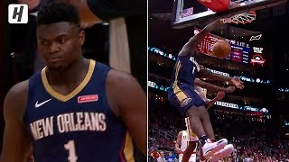 Zion Williamson DESTROYS THE RIM! First Poster Dunk in the NBA | October 7, 2019