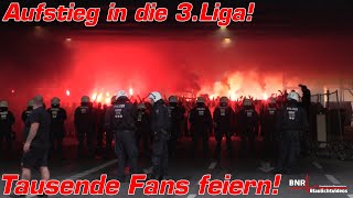 14.05.2022 - Tausende Fans feiern Aufstieg in die dritte Liga! Polizei im Großeinsatz in Essen!