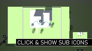 Map System - Click and Show Sub Icons - Design Viewer #18