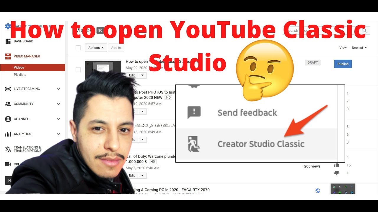 How To Open YouTube Creator Classic Studio | NEW 2020 - YouTube