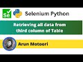Retrieving all data of third column of Table using Selenium Python (Selenium Python)