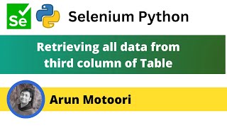 Retrieving all data of third column of Table using Selenium Python (Selenium Python)
