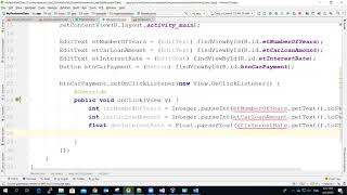 Android Car Loan Calculator / part3 Loan Input Coding