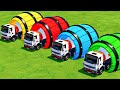 TRANSPORT OF COLORS! MIXER TRUCKS TRANSPORTING WITH COLORED MERCEDES TRUCKS - Farming Simulator 22