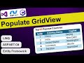 Populate GridView Control from Database using Entity Framework in ASP.NET Project