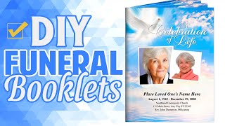 Printable Large Tabloid Funeral Programs Booklets