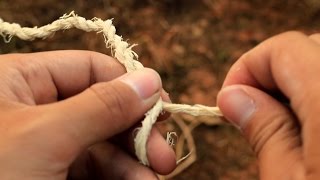 野外生存使用植物纤维编织繩子方法，看了恍然大悟 survival braided rope