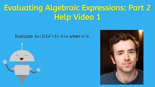 Evaluating Algebraic Expressions: Part 2 Help Video 1 - Algebra for Teens!
