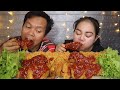 Makan Nasi Gogreng Ikan Bilis Pete, Ayam Goreng Krsipy, Sambal Mercon Mukbang