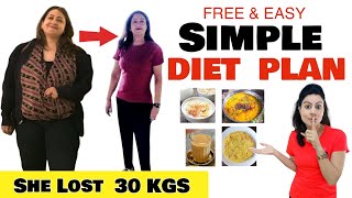 Simple Diet Plan To Lose Weight Fast In Hindi - Lose 30 Kgs - Easy Budget Friendly Indian Diet Plan