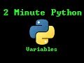 2 Minute Python - Variables