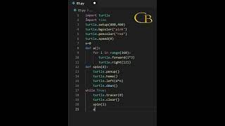 Spiral Animation using python #shorts #python #programmer #turtle #youtubeshorts #short