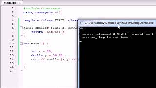 Buckys C Programming Tutorials 59 function Templates with Multiple Parameters